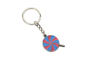 Wholesale Lollipop Enamel Cute Metal Keychain Color Oil Silver Letter Keyring Iron from china suppliers
