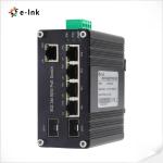 Industrial Ethernet Switch 4 Port 1000T 802.3bt PoE + 1 Port 1000T Gigabit + 2