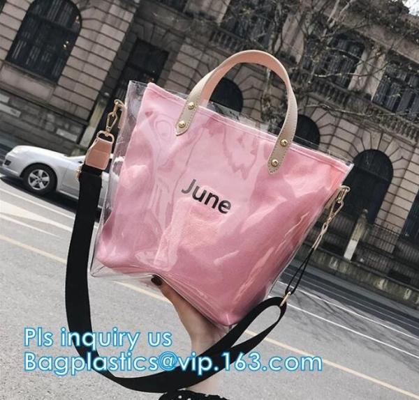 pvc shoulder bag transparent holographic handbag, handbag and shoulder ladies
