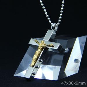 Wholesale Fashion Stainless Steel Jesus Gothic Christian Worship Favorite Necklace Pendant LPJ31 from china suppliers