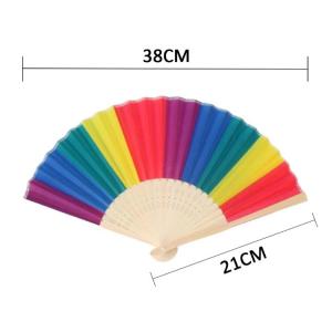 Wholesale Chinese Traditional Fabric Bamboo Customized Hand Fans Hand Made Folding Decorative from china suppliers