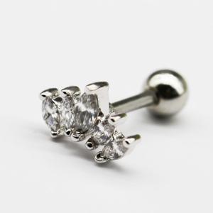 Wholesale Zircon Gems Ear Piercing Jewellery 1.2mm 16G Silver Cartilage Stud from china suppliers