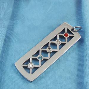 Wholesale 316L Stainless Steel Rectangle Square Shaped Necklace Pendant LPS0062 from china suppliers