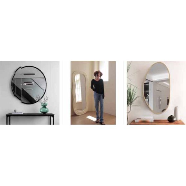 Durable Reusable Adjustable Aluminum Mirror Convenient Irregular Shape Home and Hotel Decor