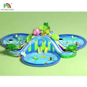 Wholesale Inflatable Ground Water Park Inflatable Slide With Three Pool from china suppliers