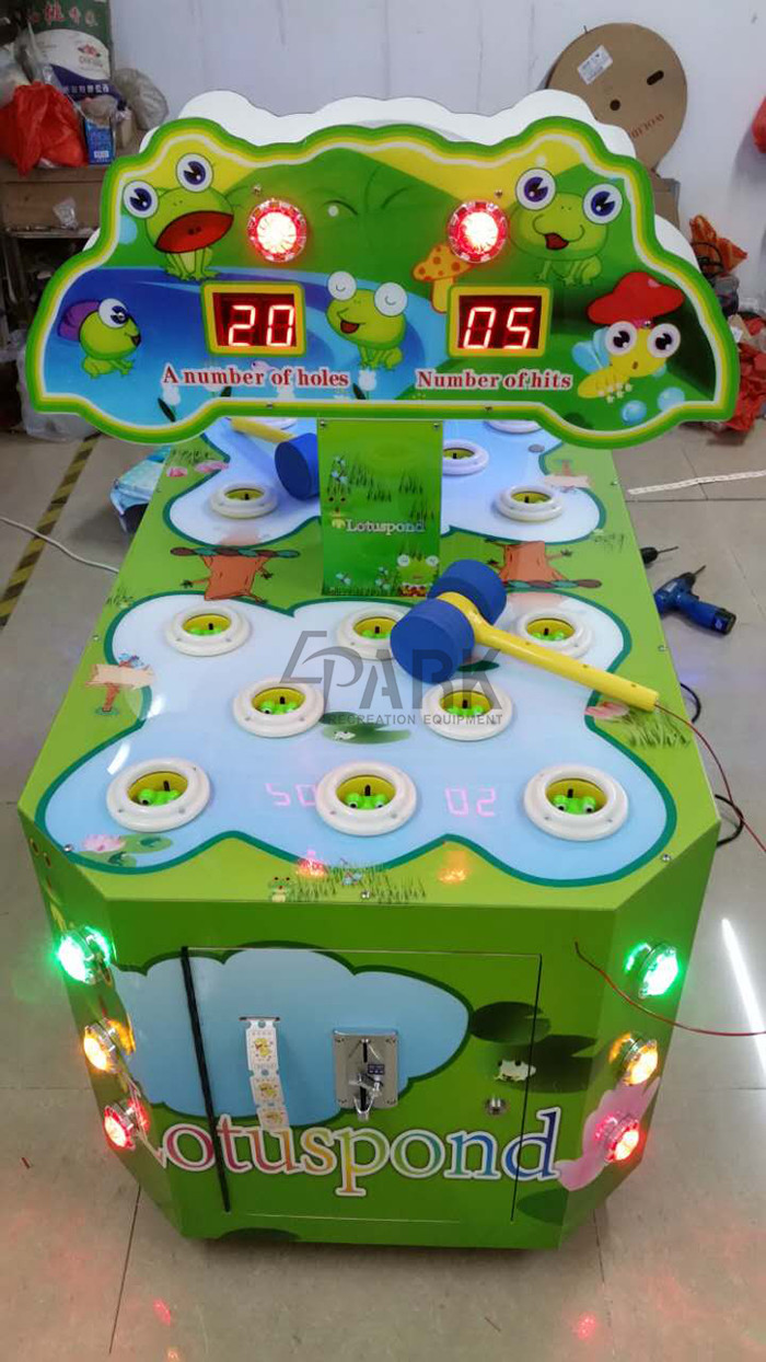 2 Player Kids Mouse Hammer Hitting Coin Operated Ticket Redemption Games 1 year Warranty