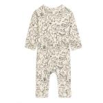 OEM Baby Clothes Cotton Long sleeve plain printed jumpsuit custom logo baby