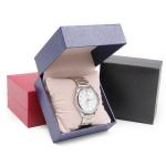 Fine Pebble Grain Hard Paper Watch Packaging Box Compact Cardboard Storage Case