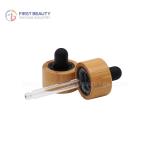 Natural Bamboo Color Dropper Cap 20/400 20mm Child Resistant Closure