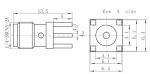 Four Legs PCB/Panel Mount SMA Female Straight Transmission Line Termination