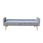 Modern Grey Fabric Sofa Bed Foldable Reclining Positions Europe Style