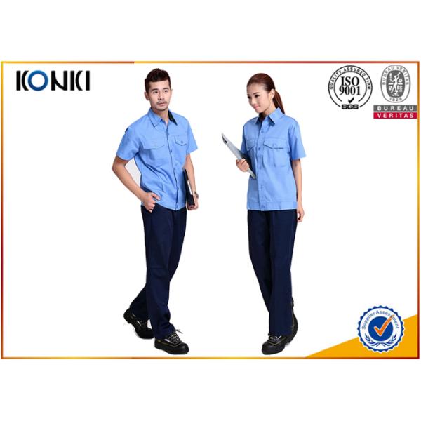 Comfortable Material Custom Work Uniform Shirts With Short Sleeve
