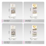 Cosmetic Retail Store Shelf White Wood Facial Mask Back Cabinet For Trendy Shop