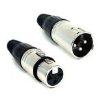 XLR Female To Dual XLR Male Cables - 6" Y-Cable Cord Splitter XLR-F to Dual XLR