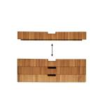 2023 Sustainable Glossy Makeup Storage Drawer Organizer Bamboo Cosmetic Display