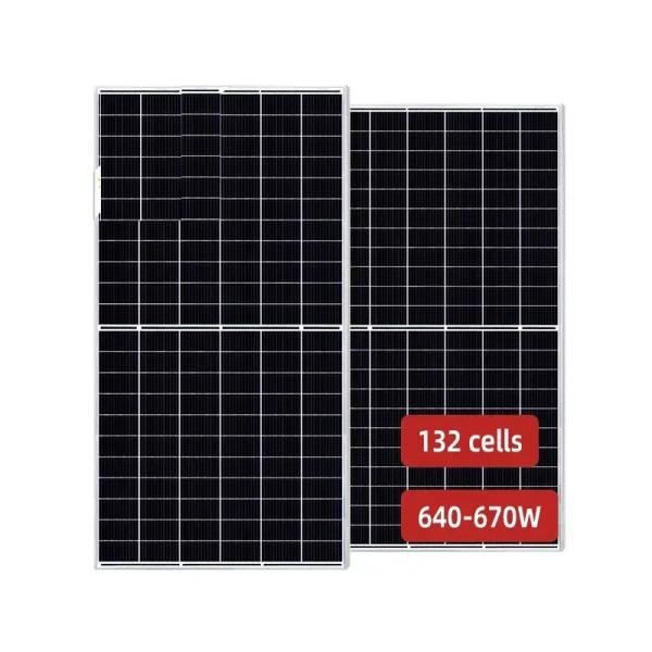 22.5% Panel Efficiency Trina Topcon Bifacial Double Glass Solar Panels 645W 650W