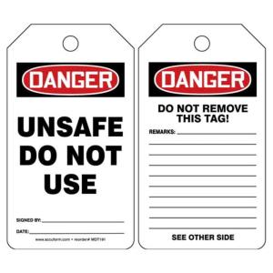 Wholesale Custom Plastic Safety Tag Waterproof PVC Rectangle Lockout Tag from china suppliers