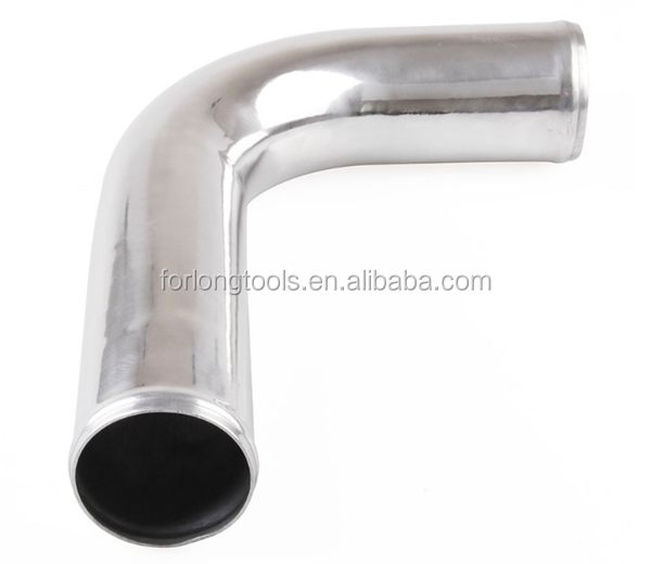 Polished and End Reaming Processing Technic 90 Degree Universal Aluminum Bend Elbow Exhaust Pipe with Clamp Connection