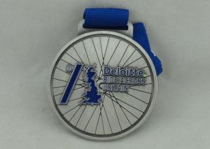 Wholesale Deloitte Blue Ribbon Zinc Alloy Medal 2.5 inch With Zinc Alloy Soft Enamel from china suppliers