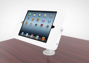 Wholesale Adjustable Goose Neck Ipad Kiosk Stand Metal Desk Mounted Enclosure Powder Coated Finish from china suppliers