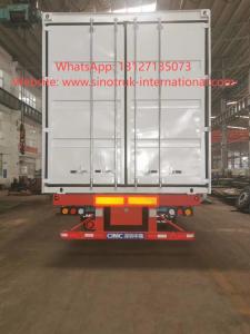 Wholesale 2 Axle White Enclosed Box Semi Trailer With Two Side Door Per Side from china suppliers