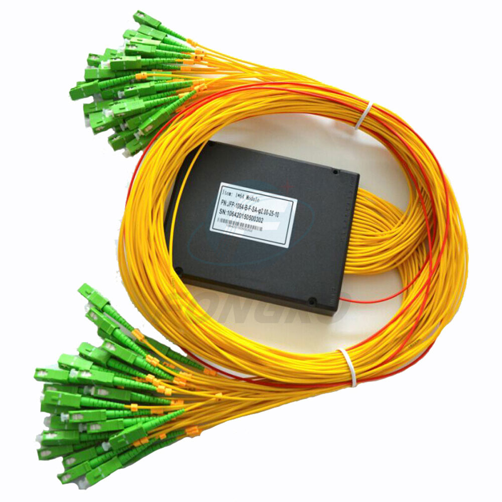 Pon Fttx 1x64 PLC Optical Fiber Cable Splitter For CATV Network