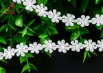 Polyester Flower Surround Water Soluble Embroidery Lace Trim For Dress