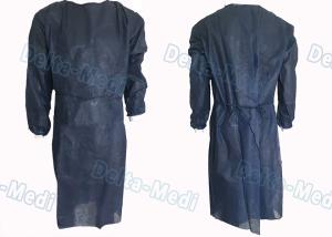 Wholesale Dark Blue Non Woven Disposable Isolation Gowns Long Sleeve For Medical Surgical Procedures from china suppliers