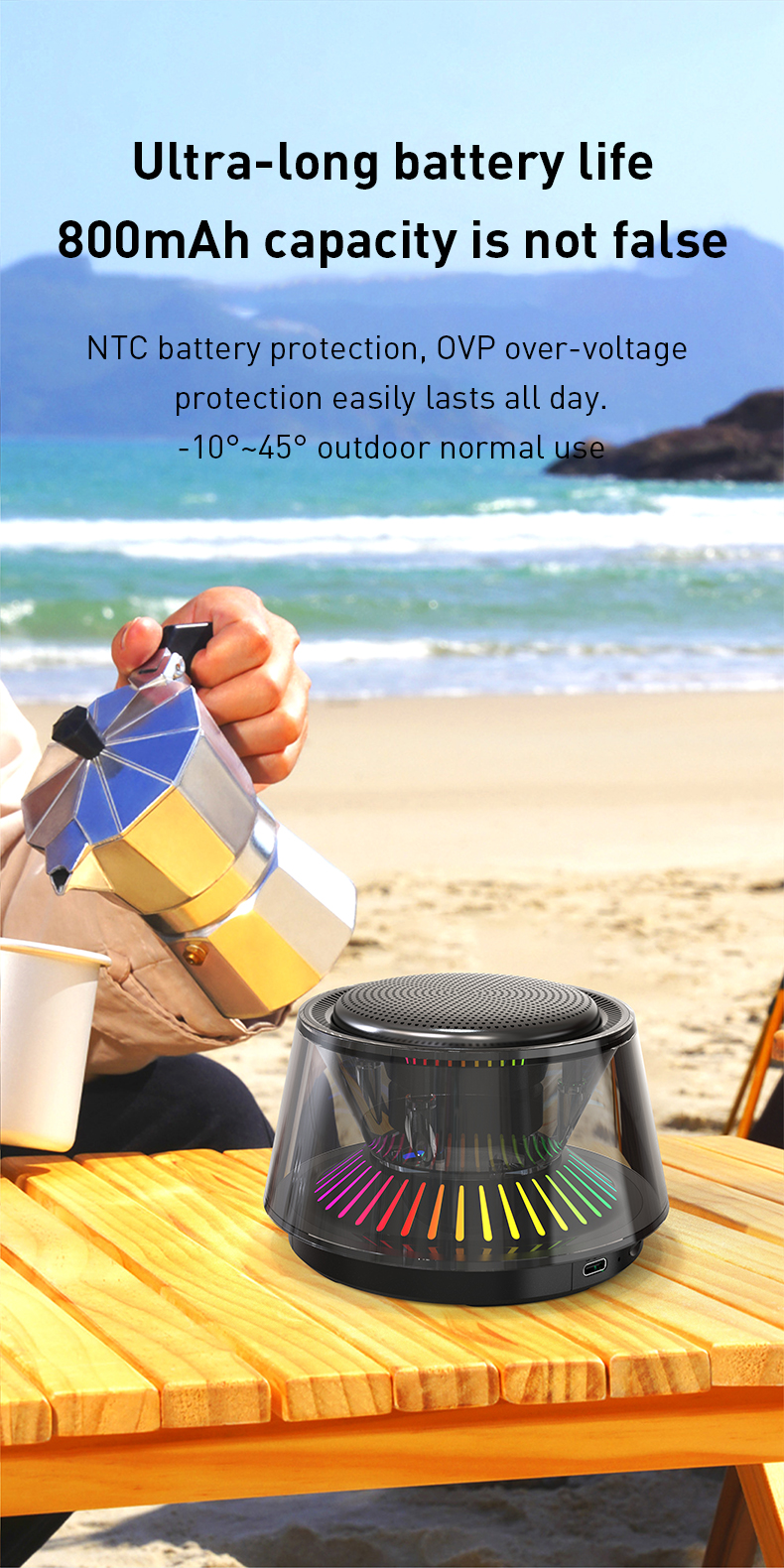 Portable Mini Blue Tooth Speaker With RGB Light Your Ultimate Outdoor Music Solution