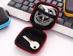 Headphones package EVA fabric 7.5*7.5*3cm black color logo customized