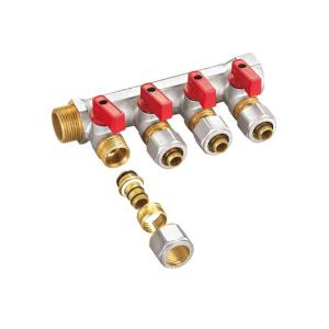 Wholesale Forged Brass Manifold 3/4 X D16 Sand Blast And Nickel Plated from china suppliers