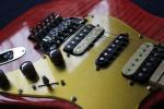 New Top quality , red Tiger Flame Electric Guitar Solid Basswood Body strato