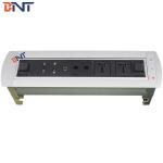 Rounded Corner 180 Degree Rotating Angle dDesk Flip Up Power Outlet