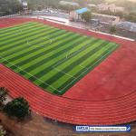 50mm Artificial Turf Grass Football Pitch 11000 Dtex Abrasion Test