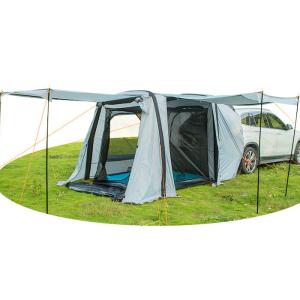 Wholesale 149.6*70.8*70.8Inch Grey Waterproof PU2000MM Coated Polyeseter 210D Spacious SUV Air Camping Tent With UV Protection from china suppliers