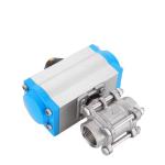 Stainless Steel CF8m Female Thread 1 prime prime 3PC Full Port Pneumatic Ball