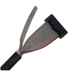 China IDC Black Shielded Flexible Flat Ribbon Cable Assembly on sale