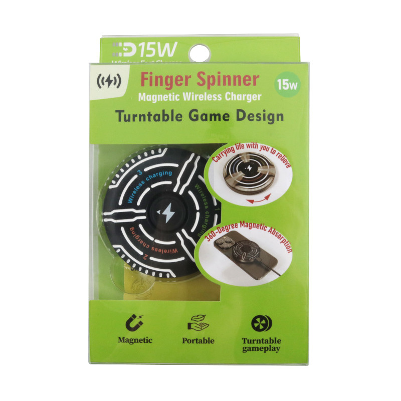Multifunction Wireless Charger Support Box Print Logo Fidget Spinner Light Indicator