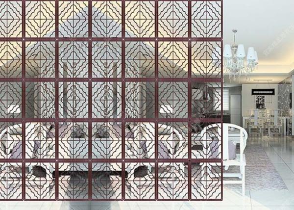 Different Material Decorative Metal Screen Panels Eco Friendly For Conference
