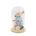 Upscale Dia7-8CM Preserved Rose Glass Dome For Home Decoration