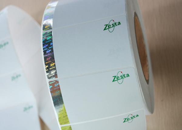 Quality Glossy Silver Hot Stamping Labels / Security Hologram Label Polyester Film Material for sale