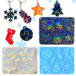 MHC Christmas Tree Hanging Silicone Resin Molds Model for Crystal Decoration