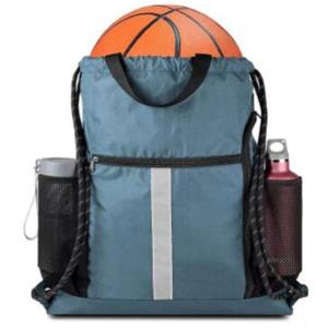 Wholesale Two Water Bottle Holder Drawstring Sports Gym Bag With Shoe Compartment from china suppliers