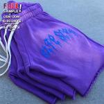 Custom Shorts Summer Puff Print logo Shorts Acid Washed Rips Distressed Cut Edge