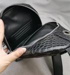 Genuine Real Crocodile Skin Men's Casual Chest Bag Authentic Alligator Leather