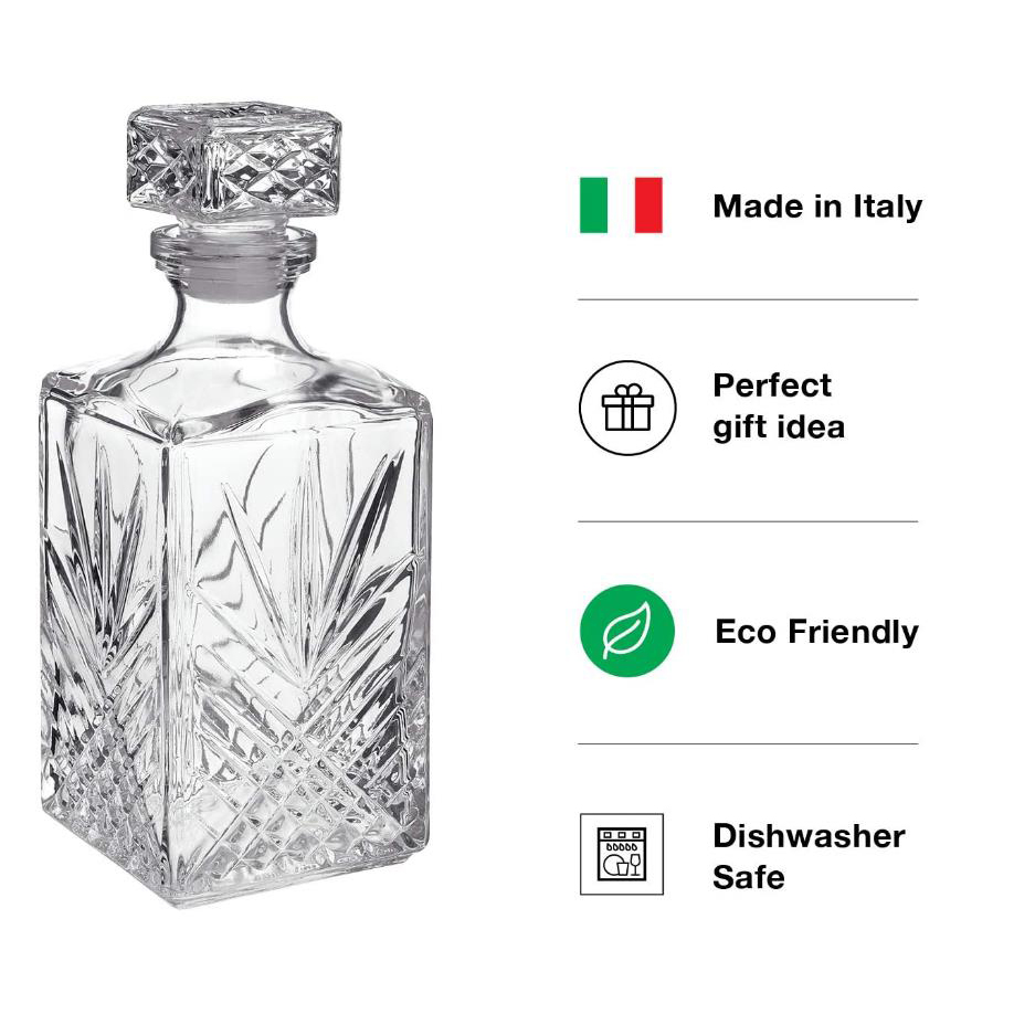 Decal Surface Handling Thick Bottom Vodka Whisky Sherry Glass Bottle for Custom Color
