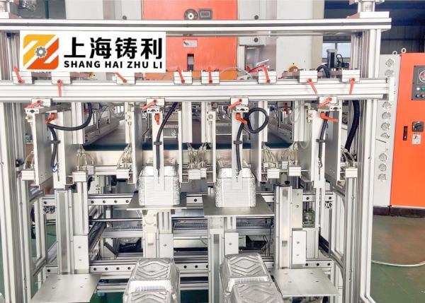 SMC VALVE Foil Container Production Line 16 Kw Aluminium Foil Container Machine