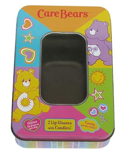 Transparent Window Tin Candy Containers For Sweet Packaging , 4C Print 2 piece