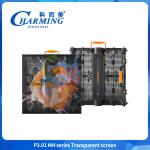 High Brightness P3.91 MH Outdoor Curtain Shop Window Glass TV LED Panels Mesh