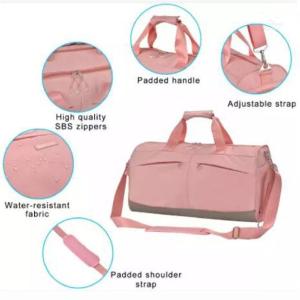 Wholesale Custom Waterproof Duffel Bag With Shoe Compartments Gym Pink Dance Bag from china suppliers